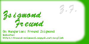 zsigmond freund business card
